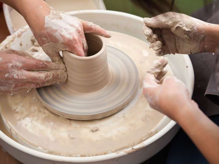 Los Angeles - wheel throwing pottery class Shot