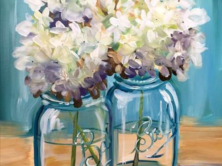Paint and Sip - The Simple, Soft Hydrangeas in Bloom - Pasadena | Classpop!