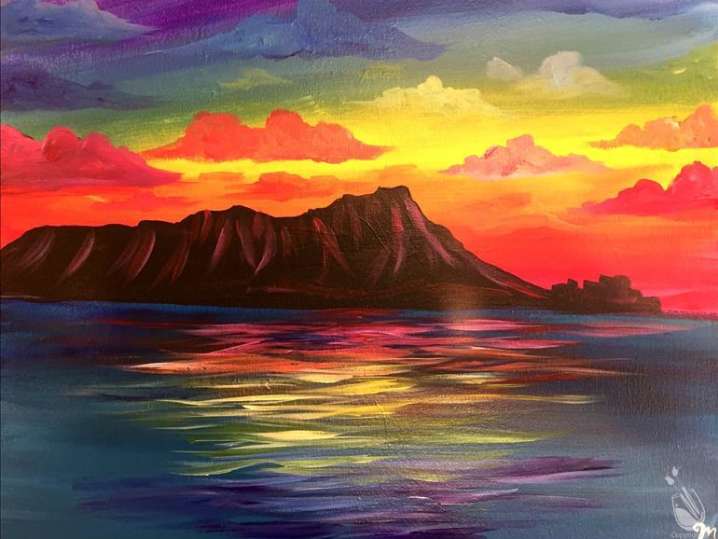 Paint and Sip - Rainbow Beach Sunset - Houston | Classpop!