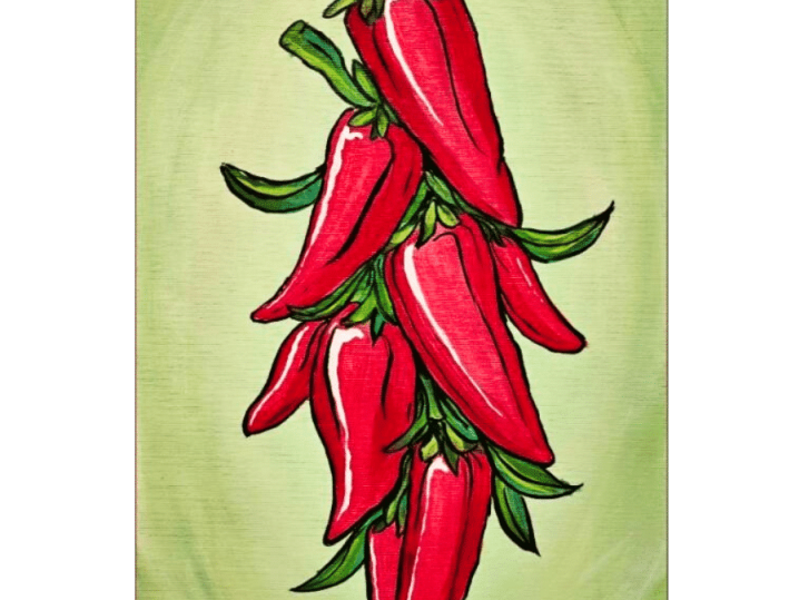 Paint and Sip - Red & Hot Chili Peppers - San Diego | Classpop!