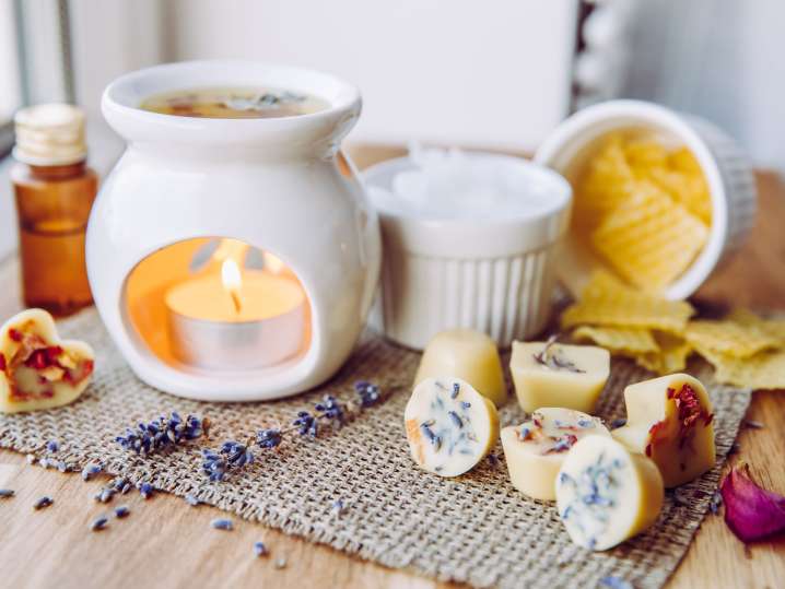 cozy handmade candles Shot