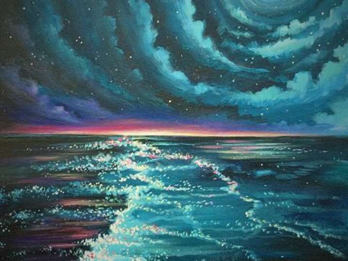 Paint and Sip - Ocean Sky and Stars - Houston | Classpop!