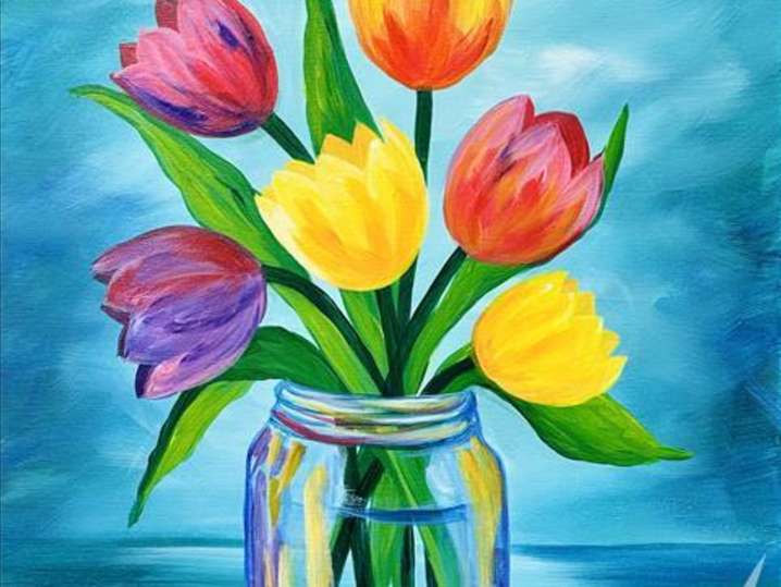 Paint and Sip - Colorful Tulip Garden - Pasadena | Classpop!