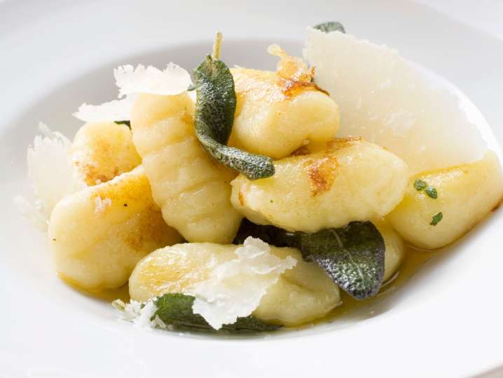 gnocchi with sage and shaved Parmesan cheese Shot