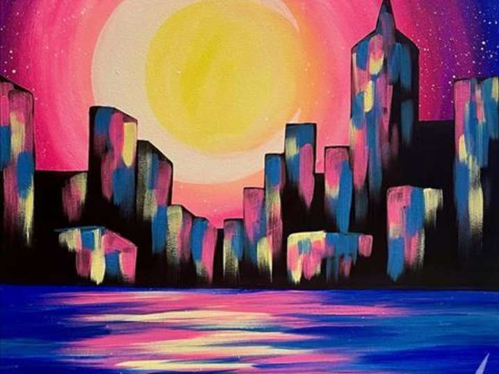 Paint and Sip - City Lights Shining Bright - New Braunfels | Classpop!
