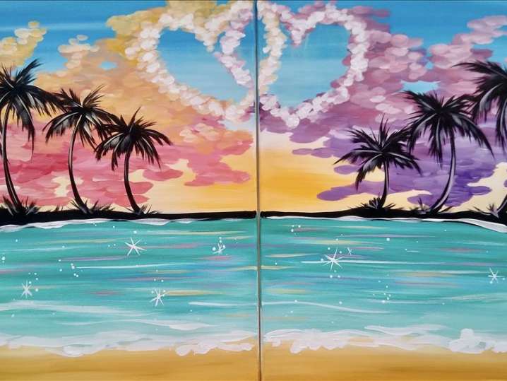 Paint and Sip - Paradise Love Tropical Sunset - Austin | Classpop!