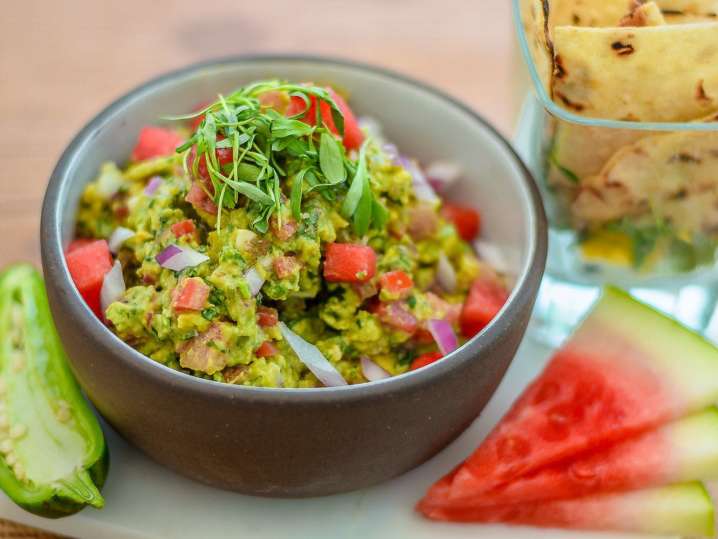 Carlsbad & Oceanside - fresh guacamole with tortilla Shot