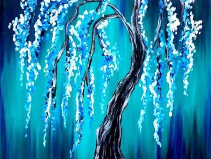 Paint and Sip - Cascade Over a Blooming Tree - Pasadena | Classpop!