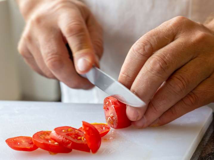 Washington, D.C. - cutting tomatoes Shot