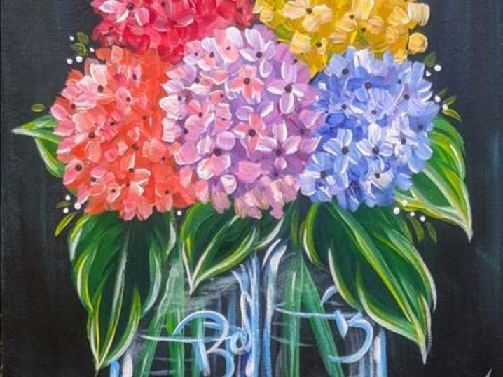Paint and Sip - Rainbow Bloom Bouquet - Houston | Classpop!