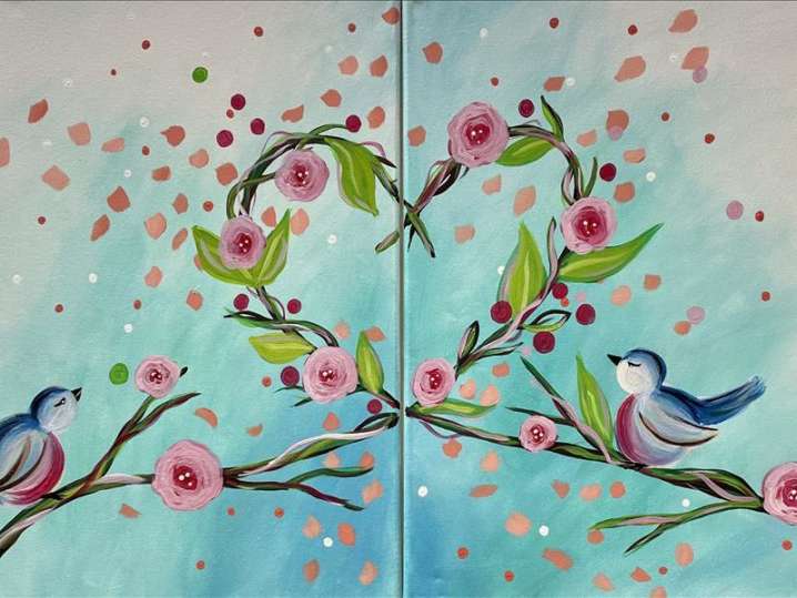 Paint and Sip - Birds in Spring - Houston | Classpop!