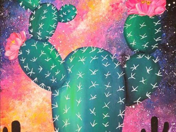 Paint and Sip - Galactic Blooming Cactus - Pasadena | Classpop!