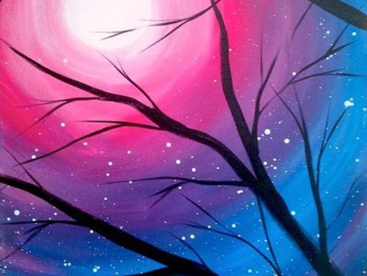 Paint and Sip - The Moon’s Quiet Glow - Family Fun - Pasadena | Classpop!
