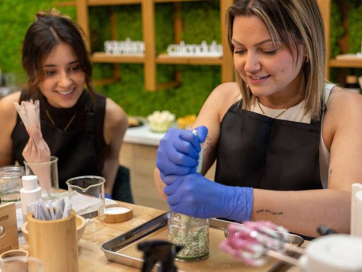 students making whipped soap Shot