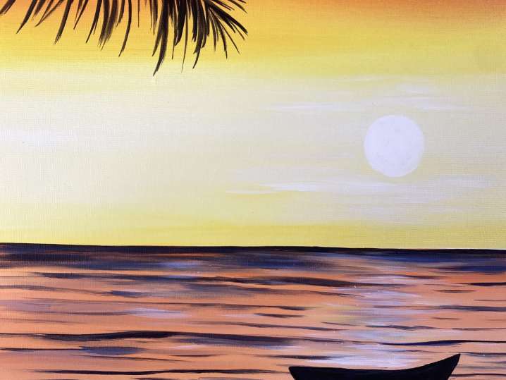 Paint and Sip - Beach Oasis at Sunset - Orange County | Classpop!