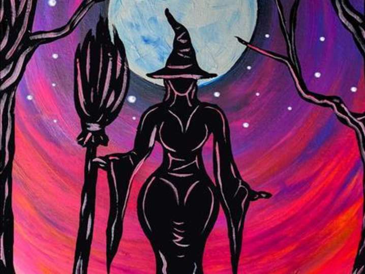 Paint and Sip - Haunted Night Under the Moonlight - Houston | Classpop!