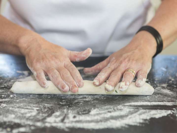 Ann Arbor - rolling dough to make gnocchi Shot