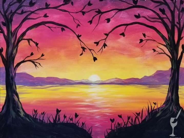 Paint and Sip - Romantic Sunset Lake - New Braunfels | Classpop!