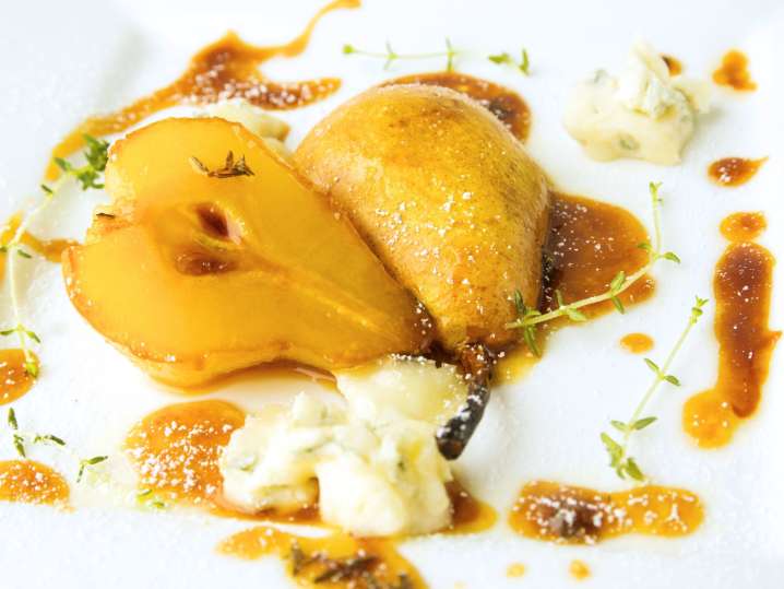 poached pears Shot