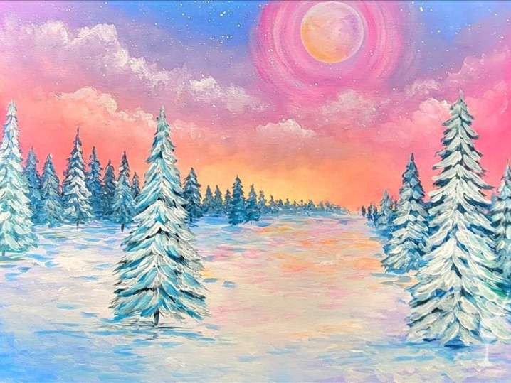 Paint and Sip - Frosty Candy Skies - Houston | Classpop!