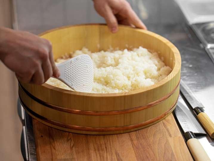 Tampa - preparing sushi rice Shot