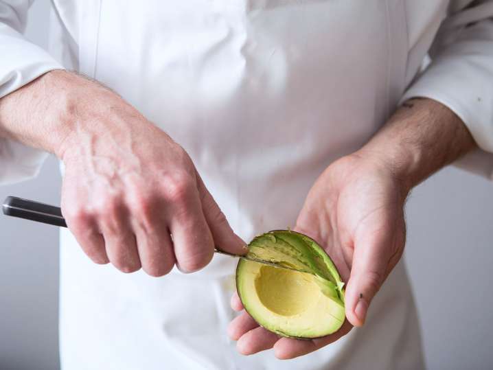 Fort Lauderdale - preparing avocado for sushi Shot