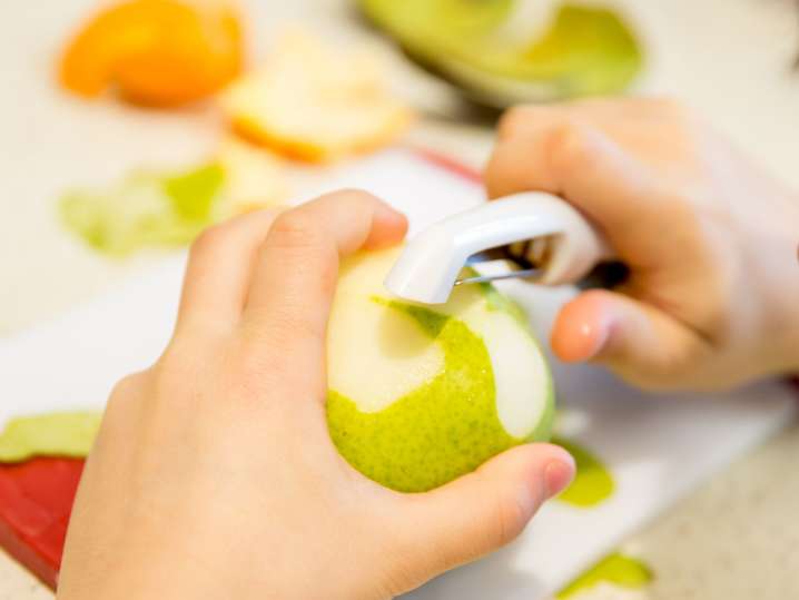 Raleigh - kids cutting fruits Shot