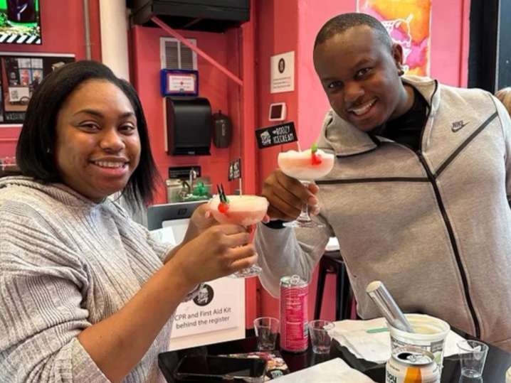 NYC - two guests with margarita sundae ice cream Shot