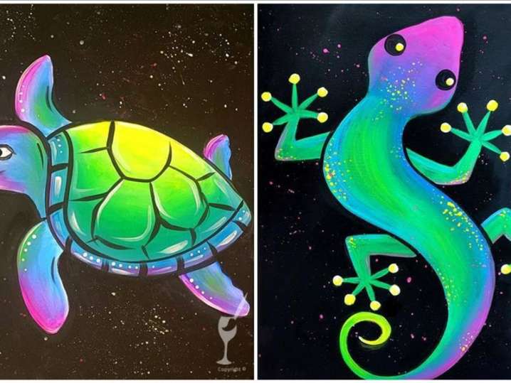 Paint and Sip - Neon Wild Animals - New Braunfels | Classpop!