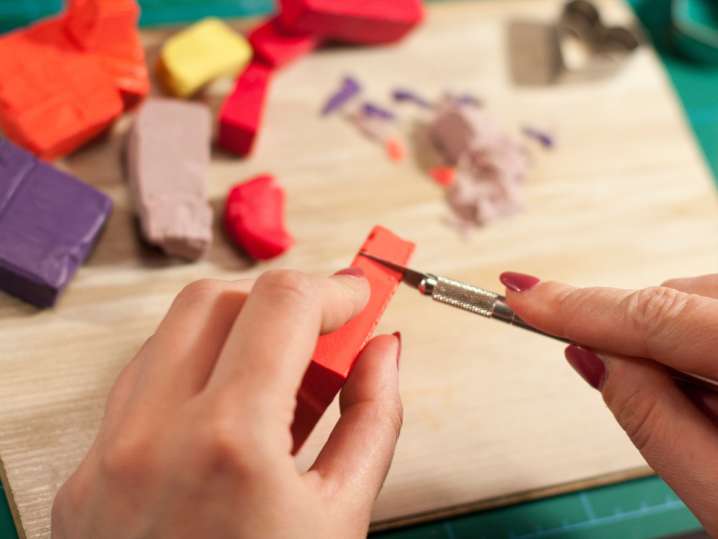 Minneapolis - Cutting polymer clay Shot