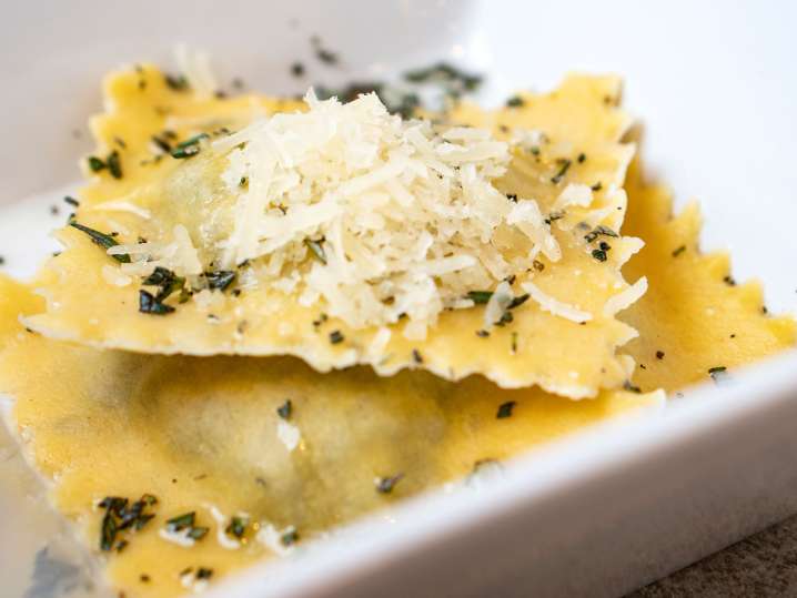 Baltimore - a plate of handmade ravioli with parmesan cheese Shot