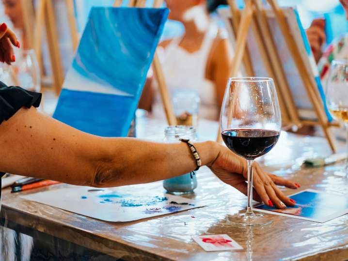 Charlotte - a student paint in paint and sip class (2) Shot