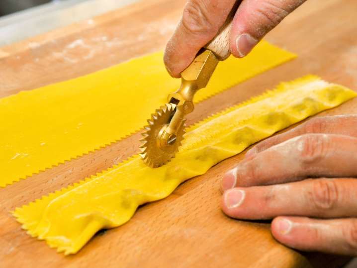 Las Vegas - cutting ravioli into shapes Shot