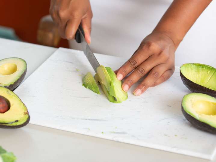 Los Angeles - cutting avocado Shot
