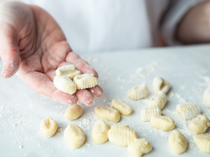Houston - freshly shaped gnocchi in hand Shot