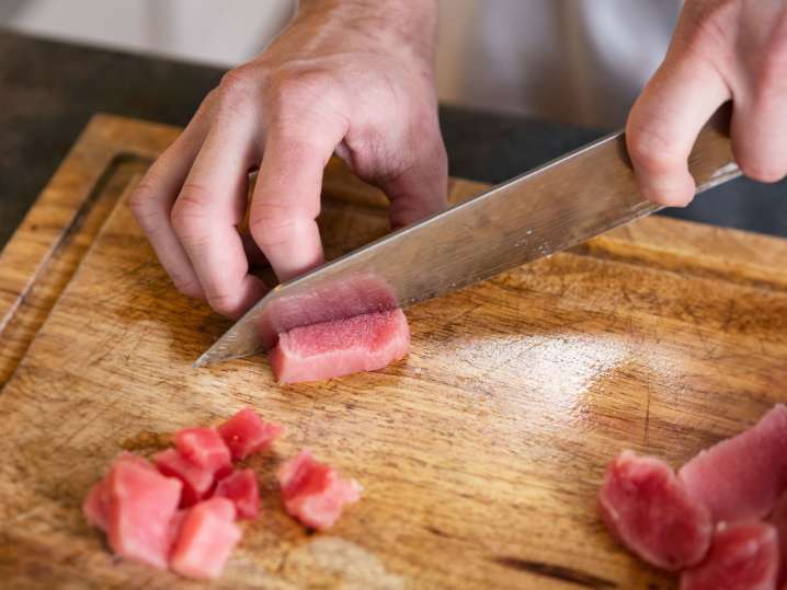 Houston - cutting ahi tuna Shot