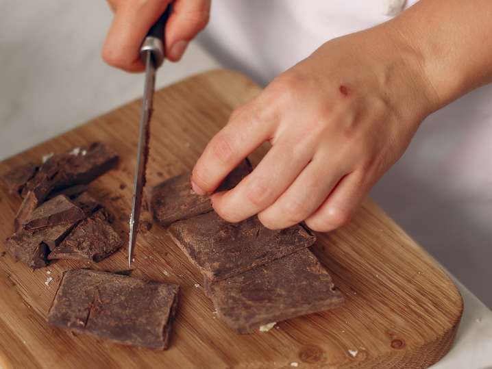 Bay Area - cutting chocolate Shot