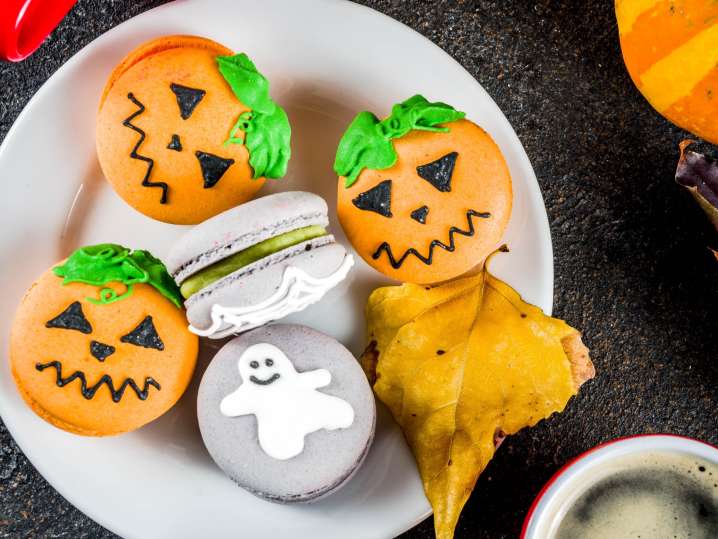 Seattle - macarons with halloween theme decorations Shot
