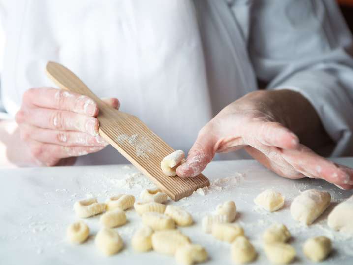 San Antonio - preparing handmade gnocchi Shot