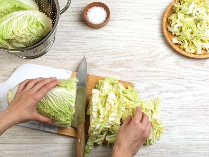 Cutting Napa cabbage | Classpop Shot