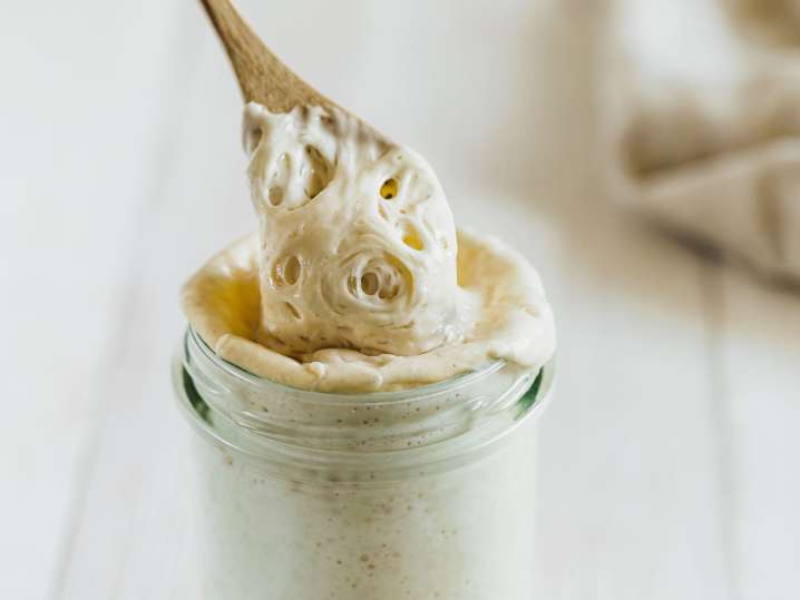 mixing sourdough starter | Classpop Shot
