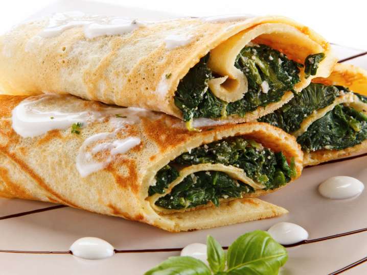 spinach crepes with bechamel sauce | Classpop Shot