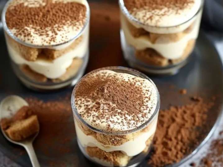 individual tiramisu portions in glass cups | Classpop Shot
