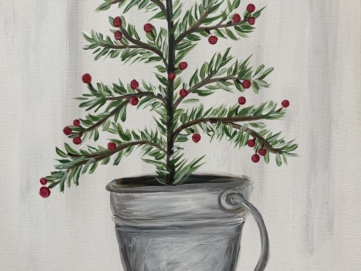 Paint and Sip Farmhouse Fir Tree Lexington Classpop!