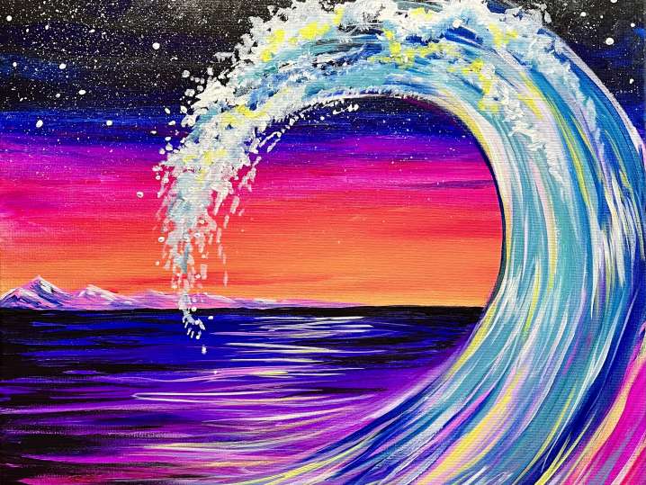 Paint and Sip Galaxy Wave Tyler Classpop!
