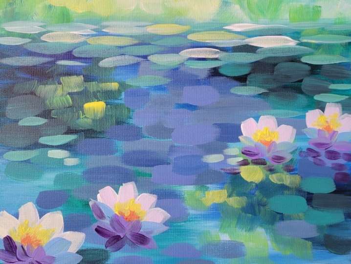 Paint and Sip - Waterlilies, Monet Style - Norfolk | Classpop!