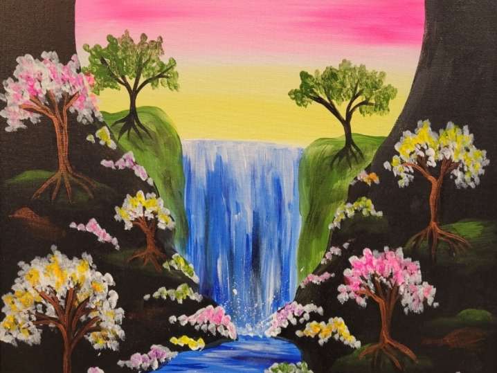 Paint and Sip - Spring Waterfall - San Francisco | Classpop!