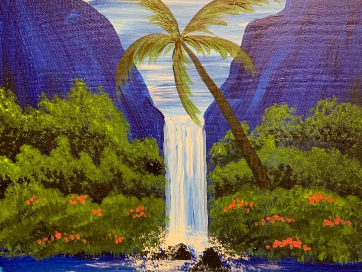 Paint and Sip - Waterfall in Paradise - Houston | Classpop!