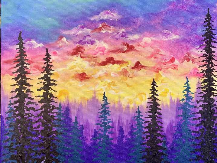 Paint and Sip Misty Woodlands Nutley Classpop!