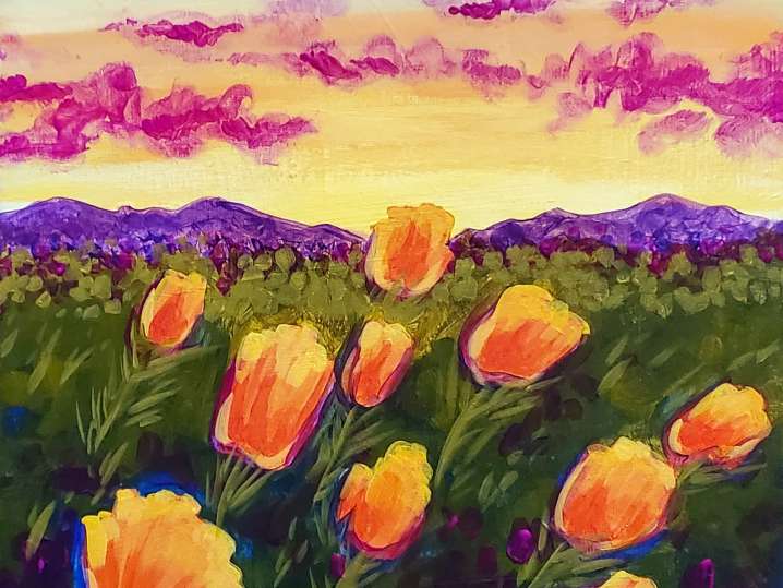 Paint and Sip - Fire Poppy Field - Phoenix | Classpop!